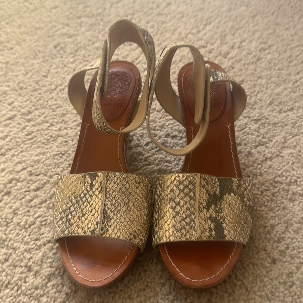 Vince Camuto Snake Print Heels